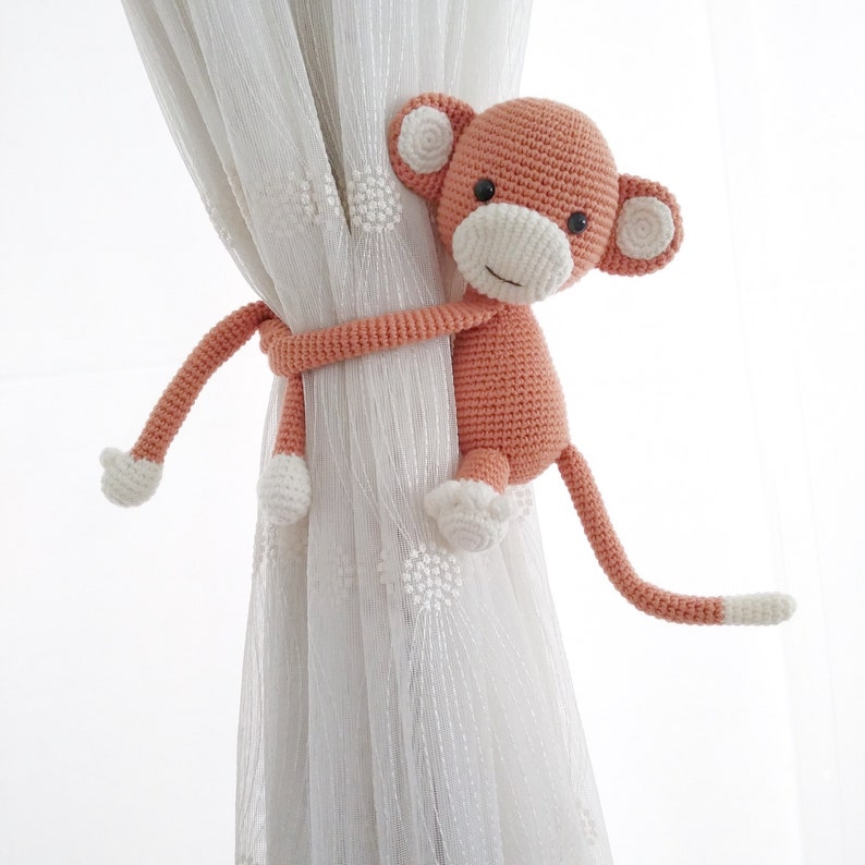Embrasse de rideau animaux jungle amigurumi déco intérieure