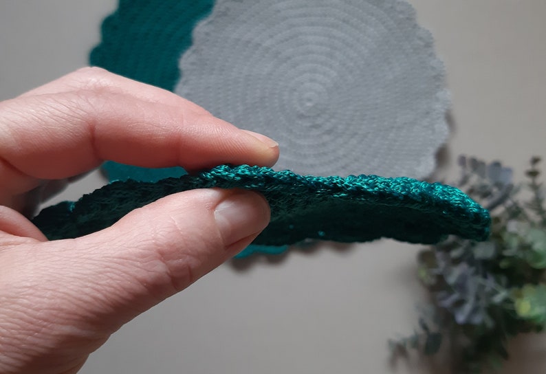 Set de table rond crocheté fait main, disponible en 3 tailles