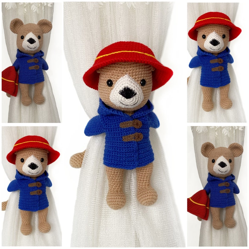 Embrasse de rideau crochet ours amigurumi décoration originale