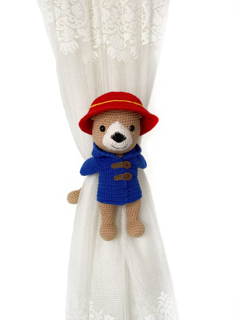Embrasse de rideau crochet ours amigurumi décoration originale