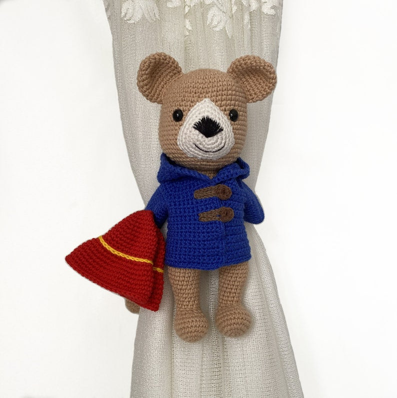 Embrasse de rideau crochet ours amigurumi décoration originale