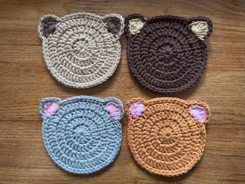 Dessous de verre chat au crochet, décoration d'intérieur faite main