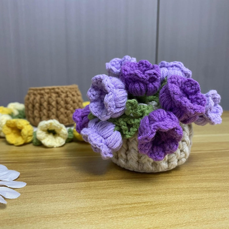 Sous-verres floraux au crochet, porte-gobelet déco maison