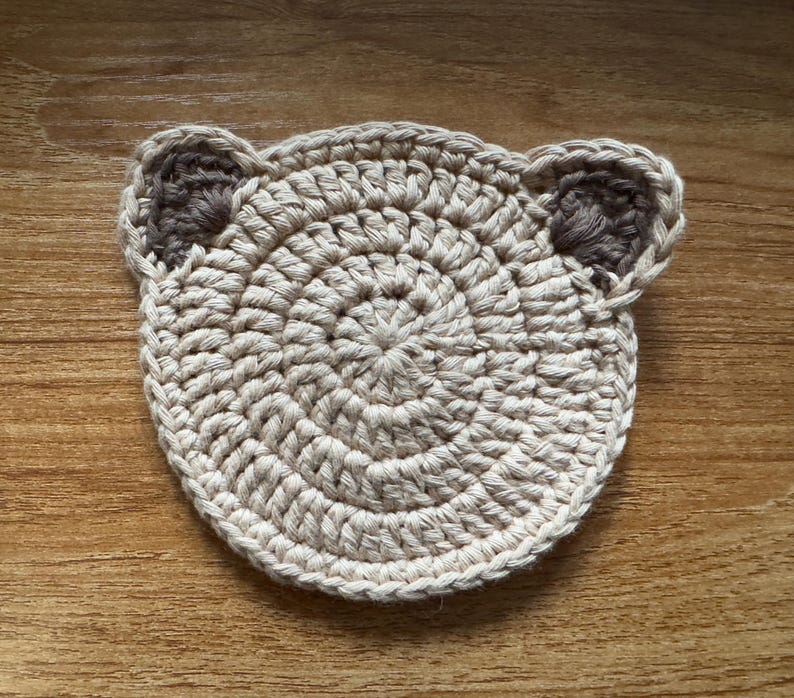 Dessous de verre chat au crochet, décoration d'intérieur faite main