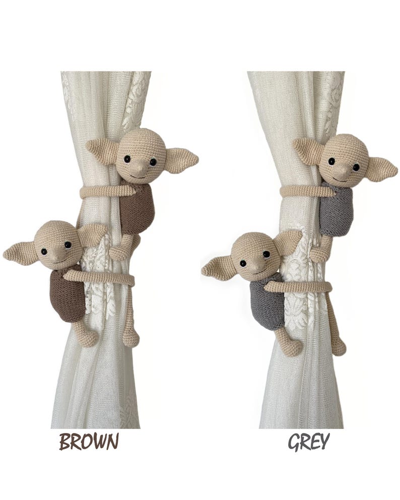 Embrasse de rideau crochet amigurumi animaux safari décoration