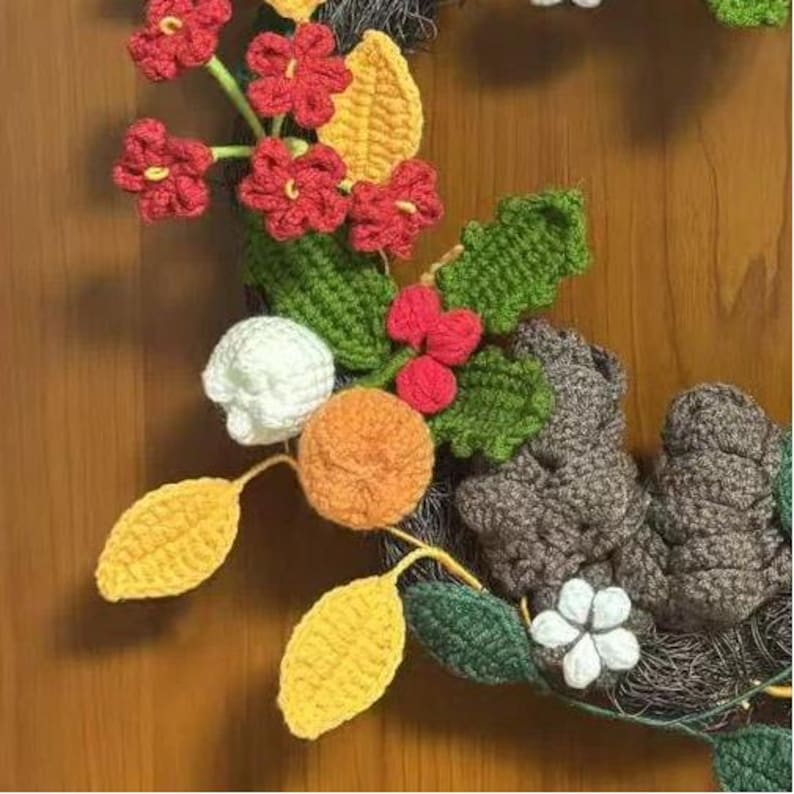 Couronne arc-en-ciel faite main en laine, couronne colorée au crochet, décoration bohème, décoration de porte joyeuse, cadeau de pendaison de crémaillère