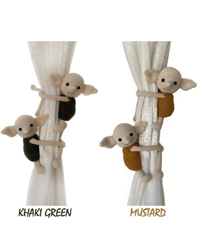 Embrasse de rideau crochet amigurumi animaux safari décoration