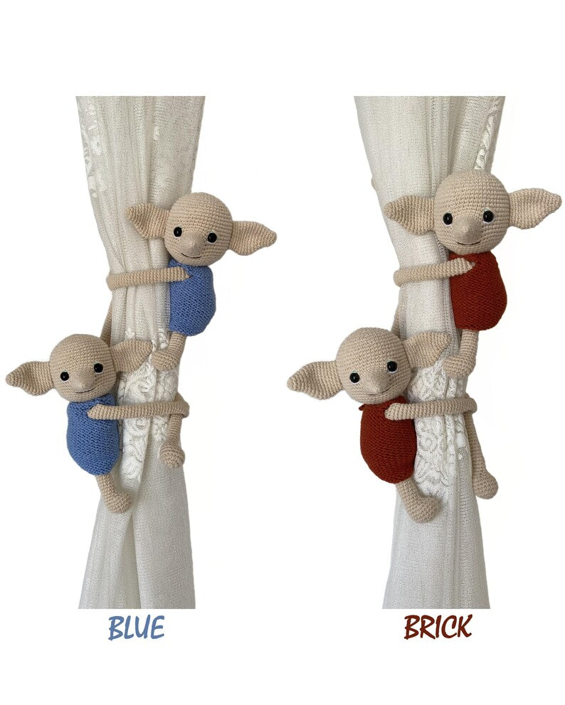 Embrasse de rideau crochet amigurumi animaux safari décoration