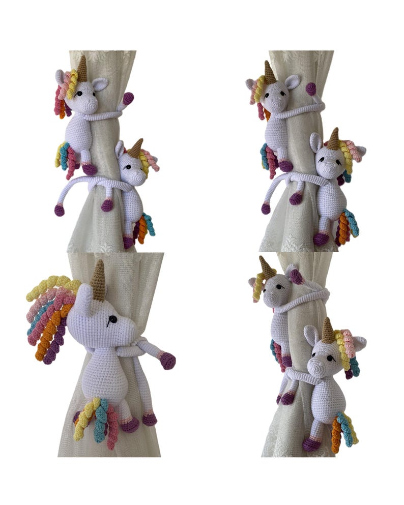 Embrasse de rideau crochet amigurumi animaux safari décoration