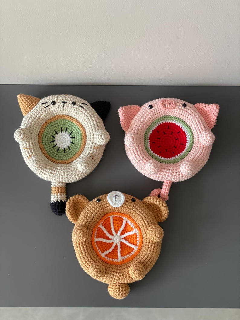 Sous-verres chat et fleurs au crochet, ensemble mignon et fleuri