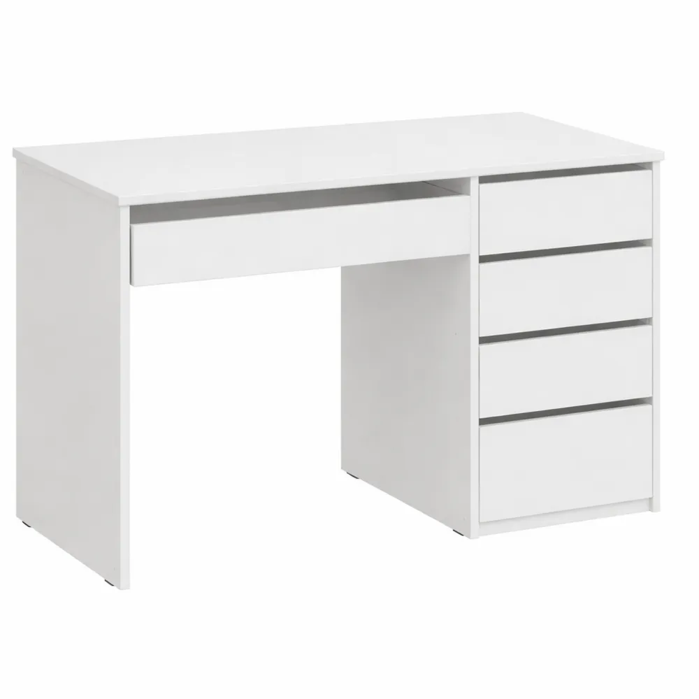 Moderner Schreibtisch mit Schubladen und Stauraum in Weiß