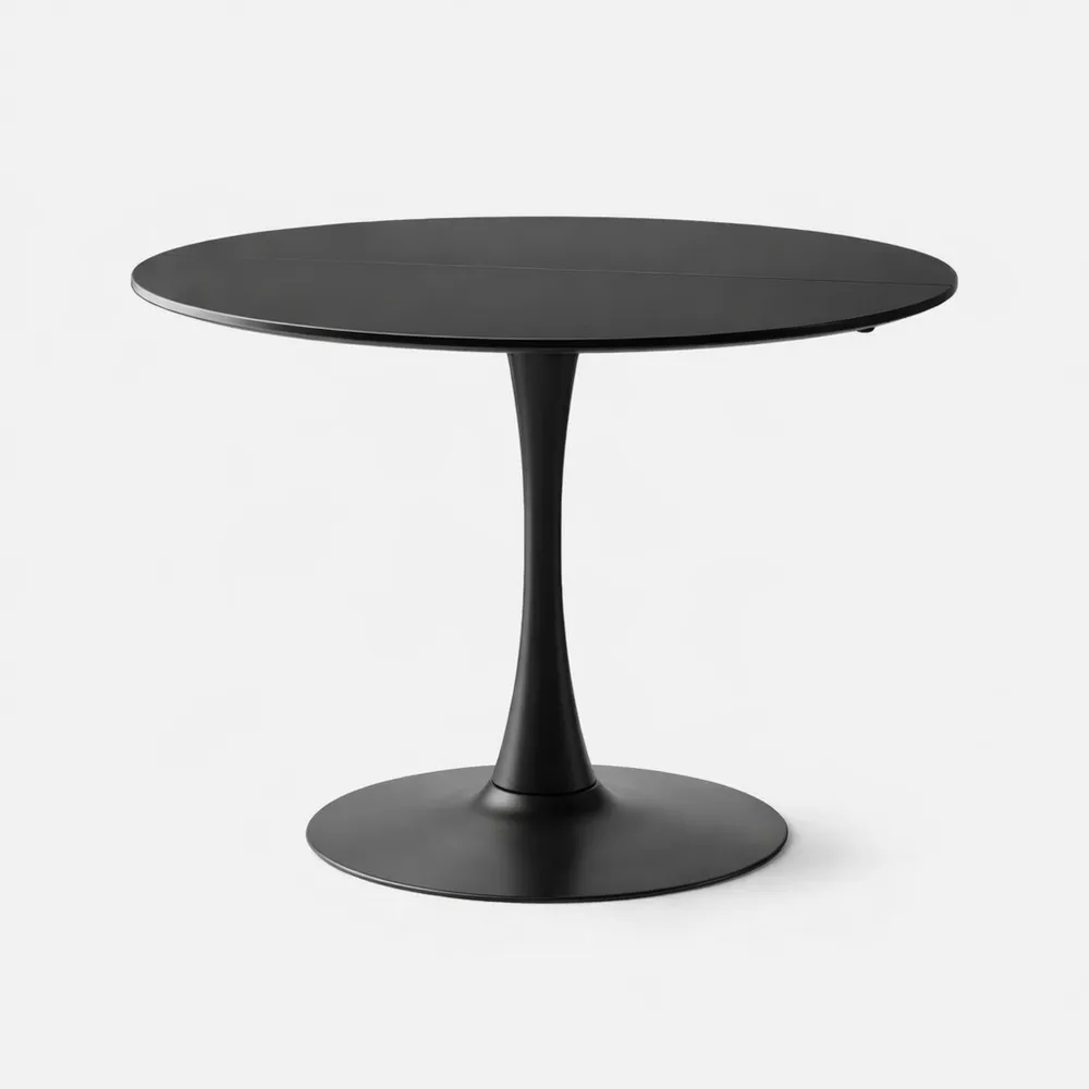 Moderner runder Tisch, vielseitig für Essen, Arbeiten und Bar geeignet