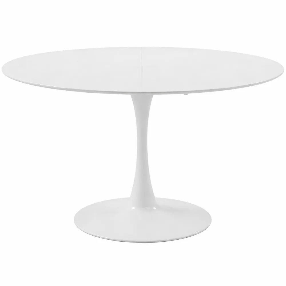 Runder Esstisch 110 cm im Tulpendesign für 4–6 Personen, Weiß