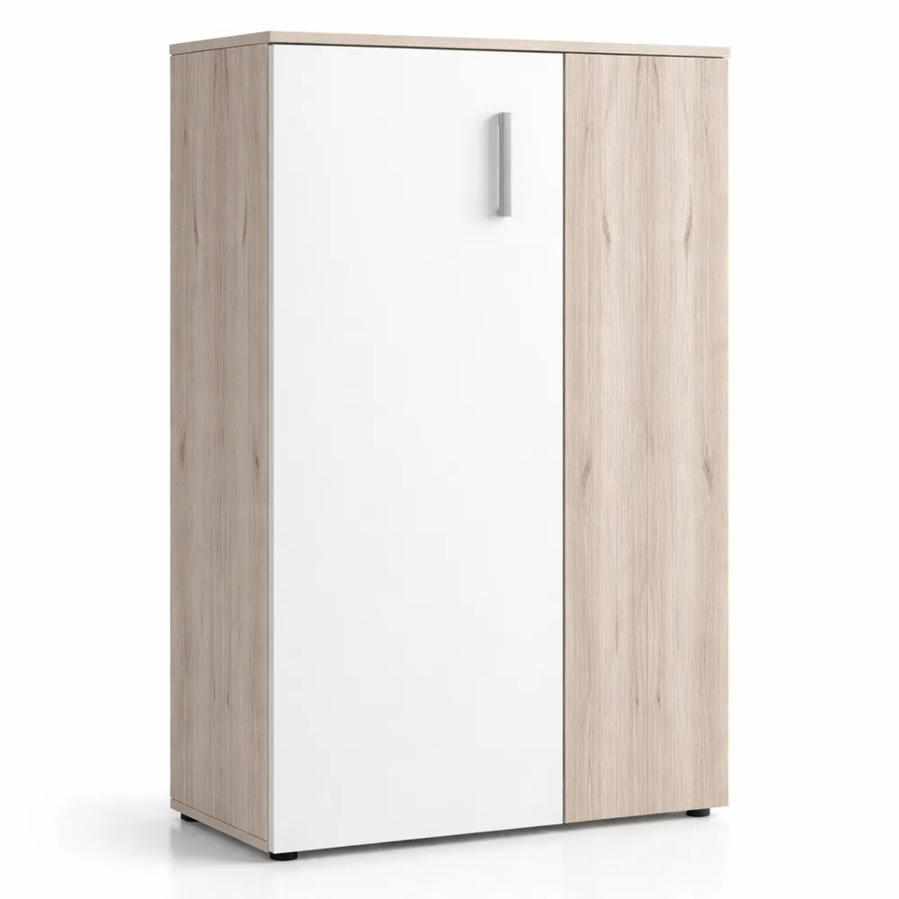Moderner Schuhschrank mit Türen in Sandeiche/Weiß