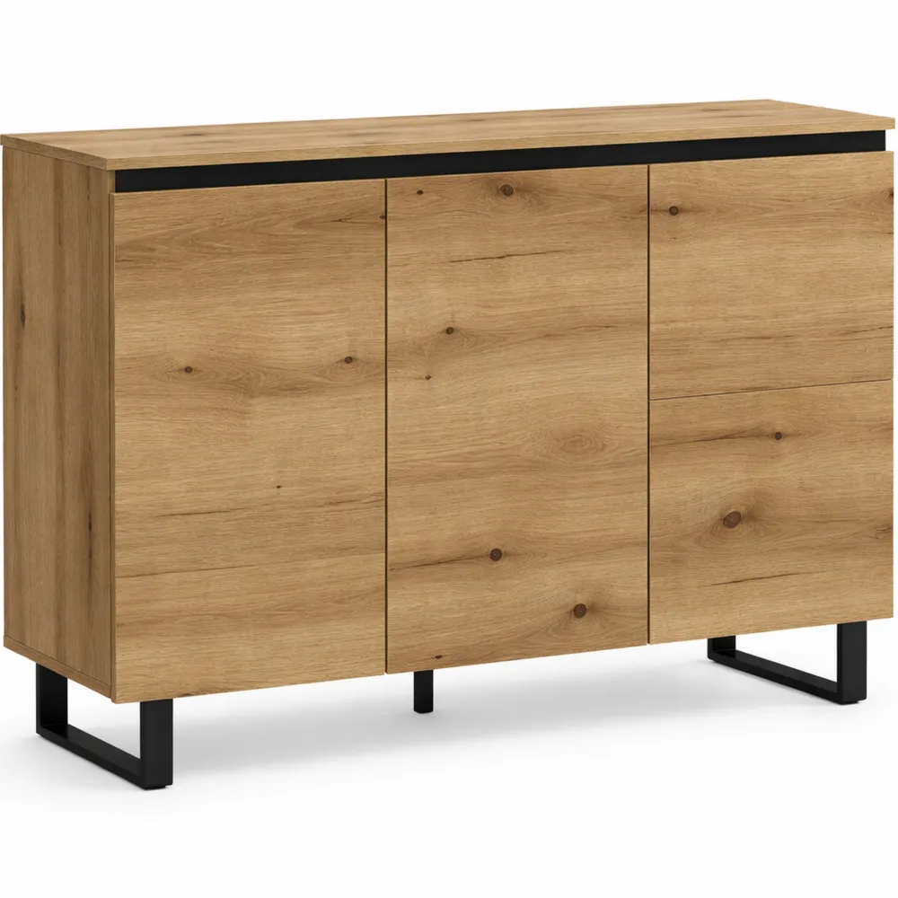 Modernes Sideboard aus Eichenholzimitat mit Stauraum