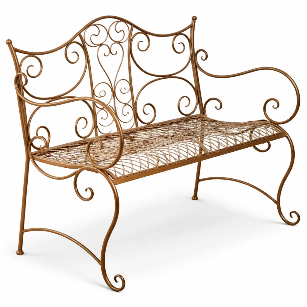 Antike Gartenbank aus Eisen für 2-3 Personen