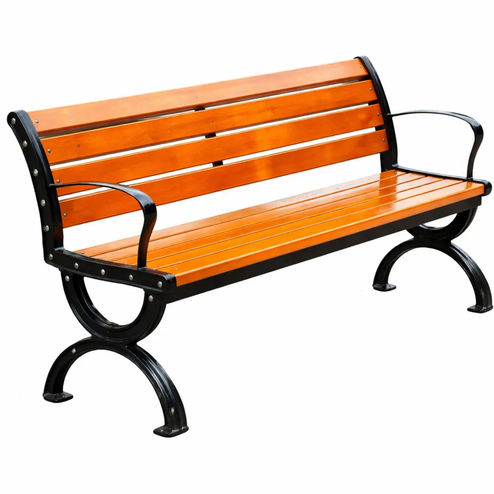 Holz-Gartenbank mit Arm- und Rückenlehne, 150 x 40 x 73 cm