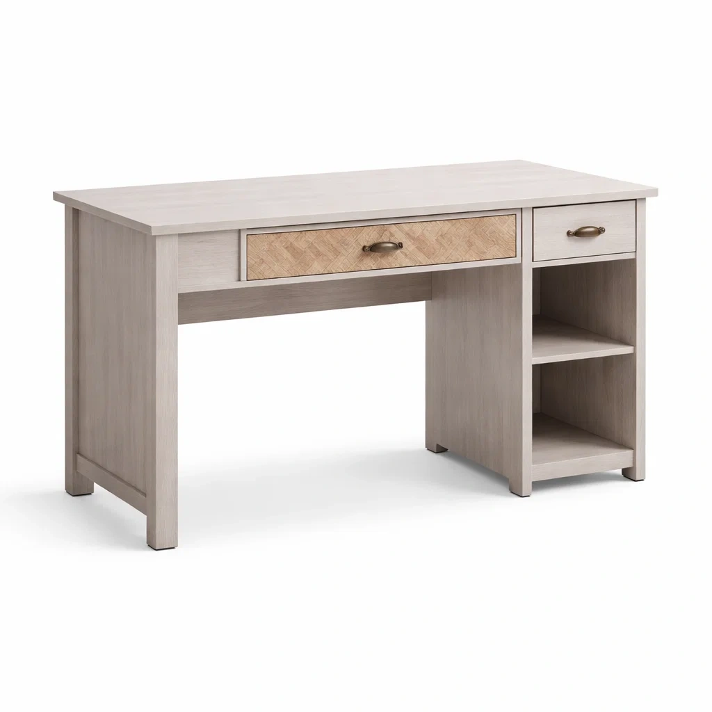 Schreibtisch holzwerkstoff weiß 120 x 55 x 75 cm-FURNIBALANCE