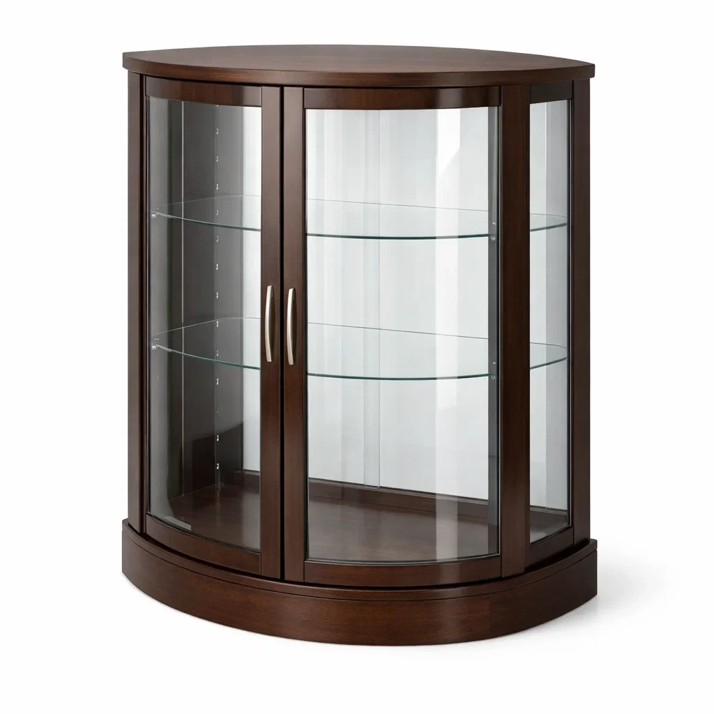 Vitrine holz gehärtetes glas dunkelbraun 85 x 40 x 102 cm-FURNIBALANCE