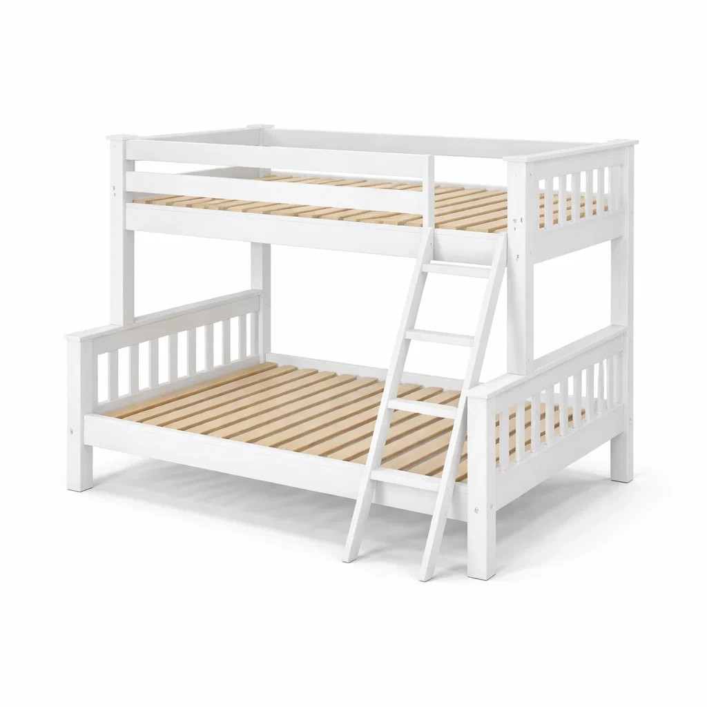 Etagenbett holz mit leiter weiß-FURNIINHOUSE