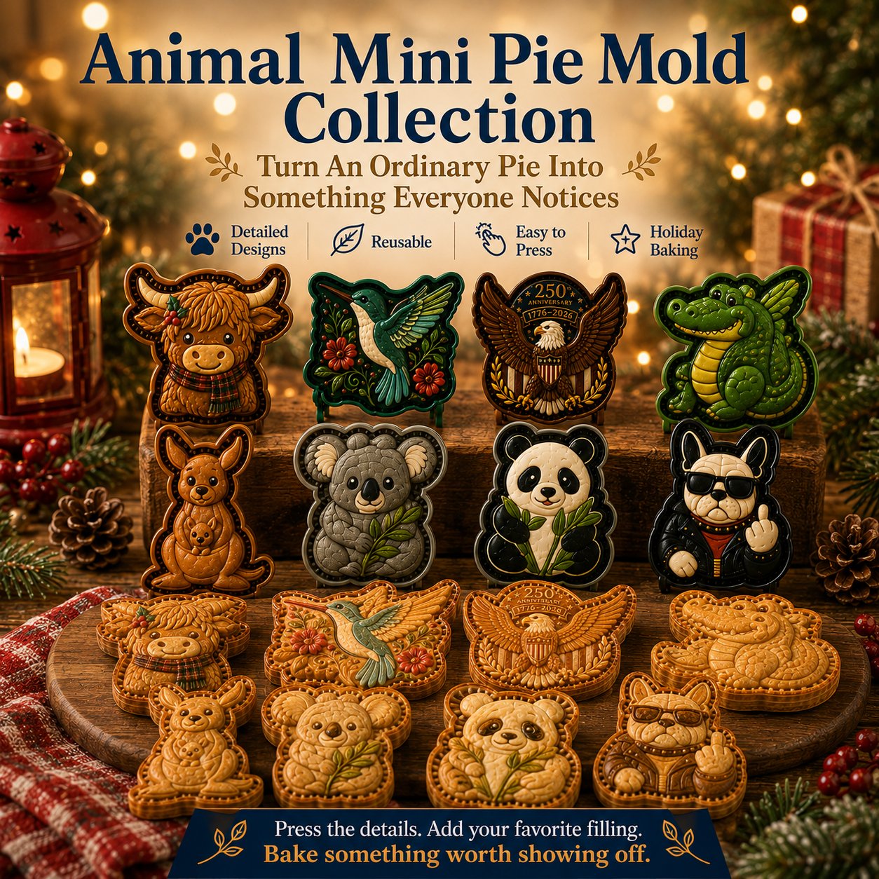 💥Buy 3 Get Free Shipping🔥 🥧 Animal Mini Pie Mold Collection