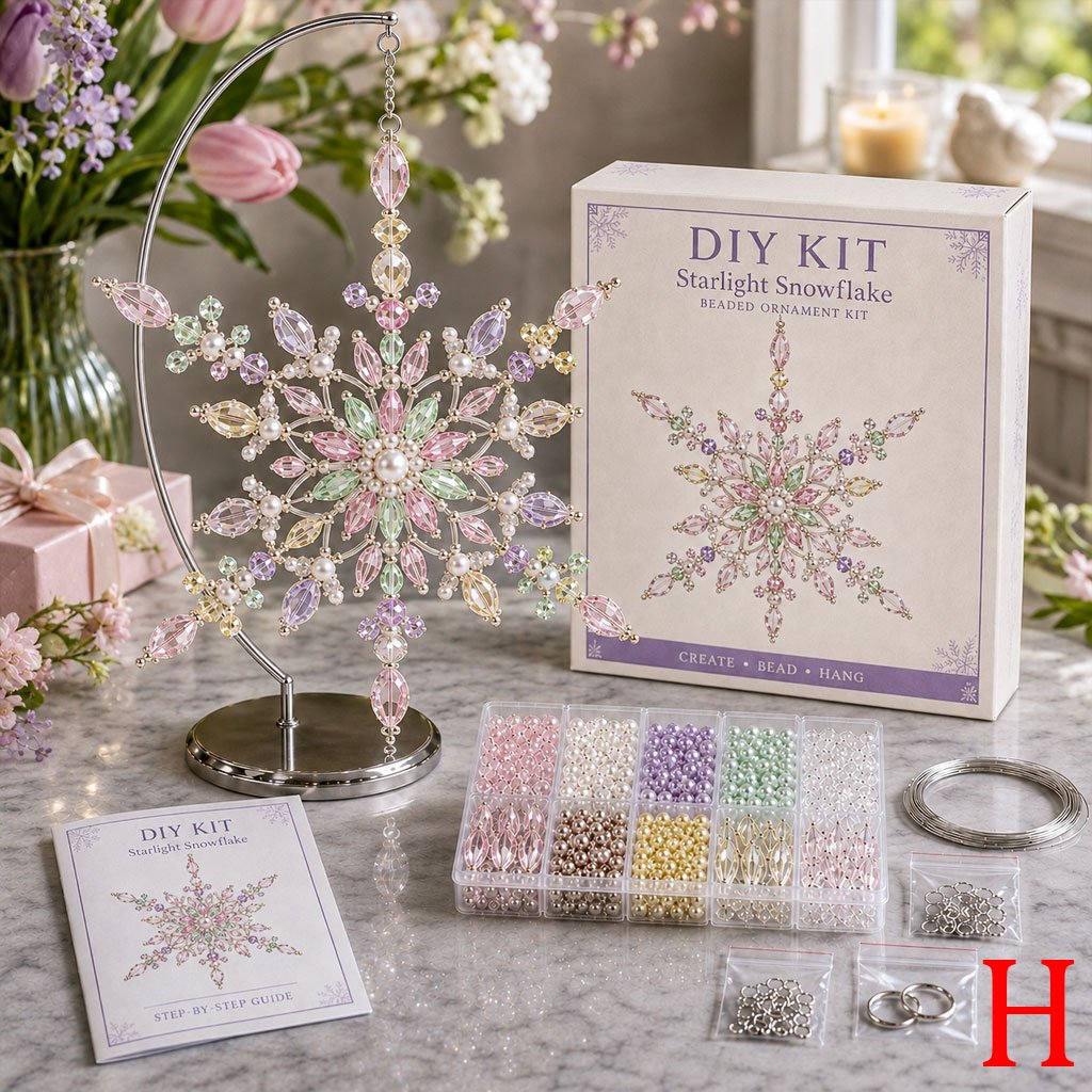 ❄️ DIY Beaded Snowflake Ornament Kits — Create Your Own Crystal Christmas Magic