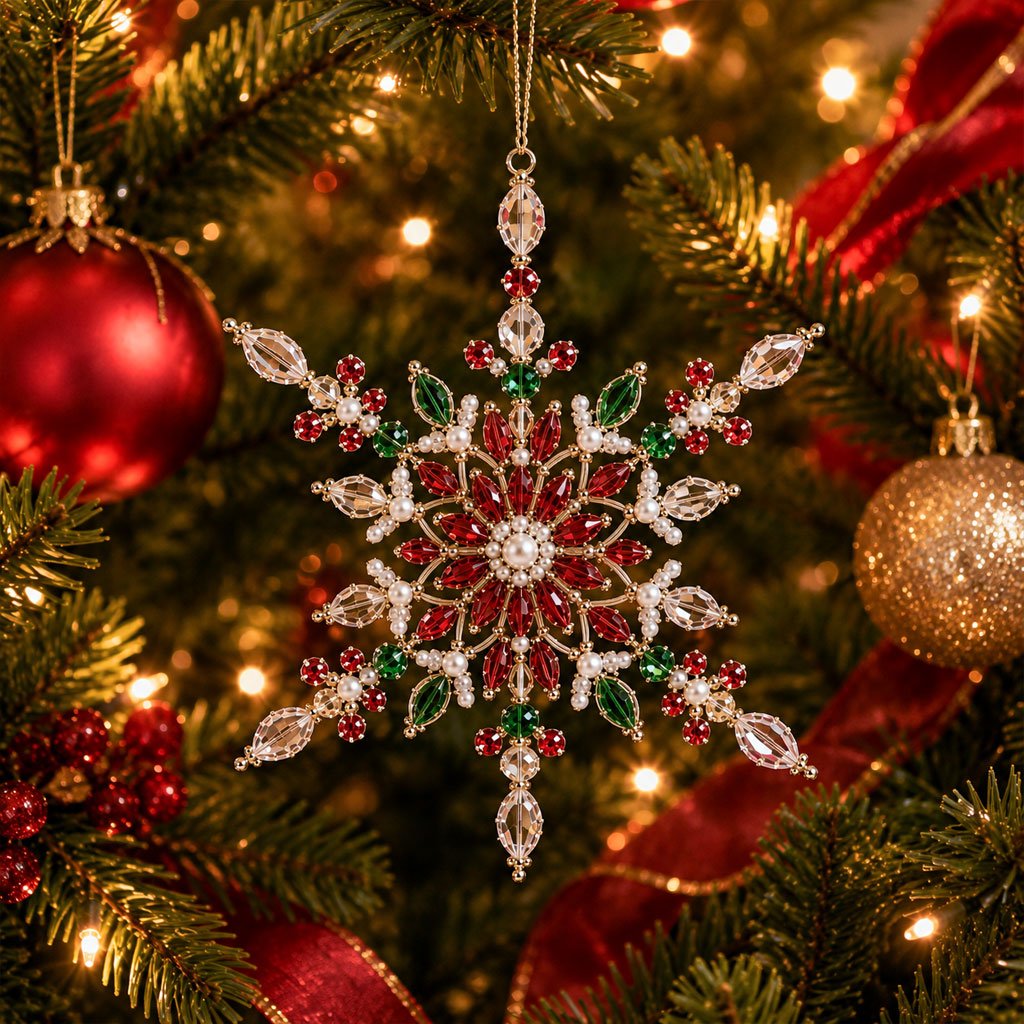 ❄️ DIY Beaded Snowflake Ornament Kits — Create Your Own Crystal Christmas Magic