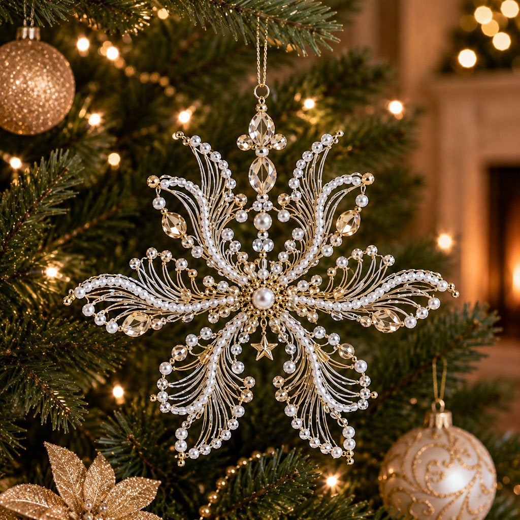 ❄️ DIY Beaded Snowflake Ornament Kits — Create Your Own Crystal Christmas Magic