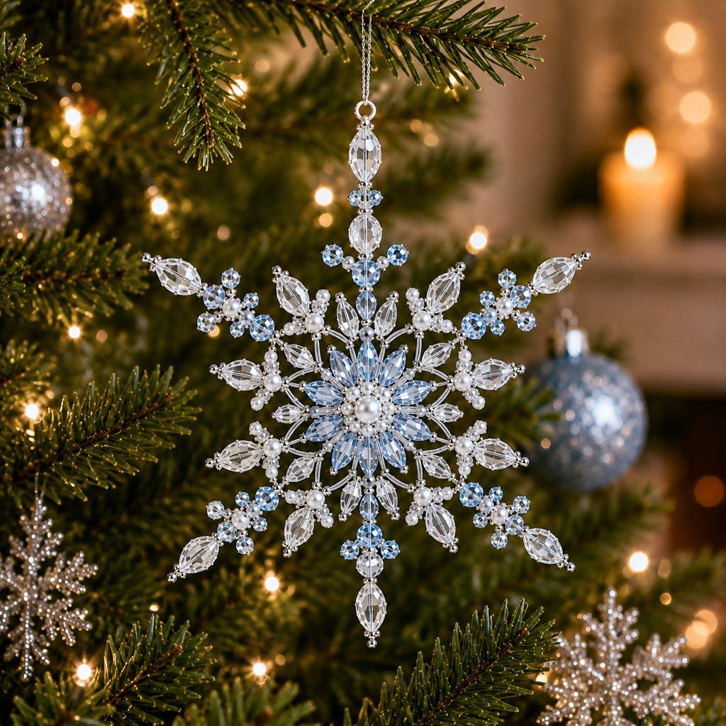 ❄️ DIY Beaded Snowflake Ornament Kits — Create Your Own Crystal Christmas Magic
