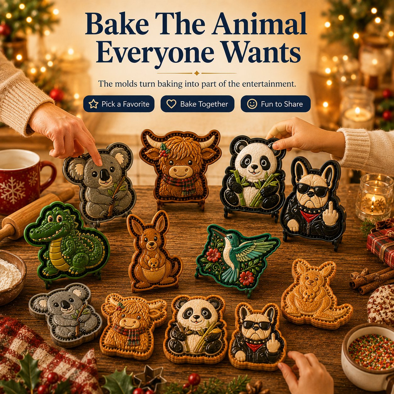 💥Buy 3 Get Free Shipping🔥 🥧 Animal Mini Pie Mold Collection
