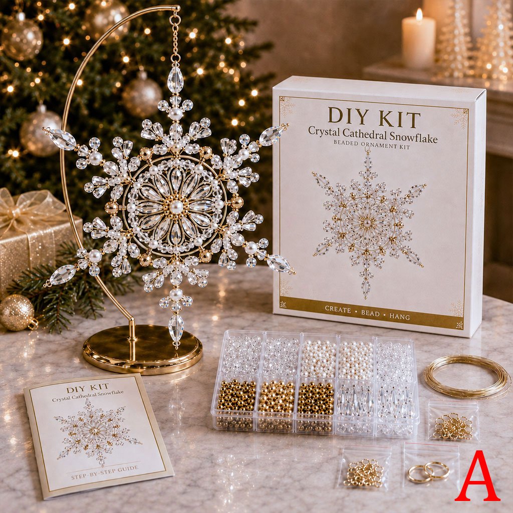 ❄️ DIY Beaded Snowflake Ornament Kits — Create Your Own Crystal Christmas Magic
