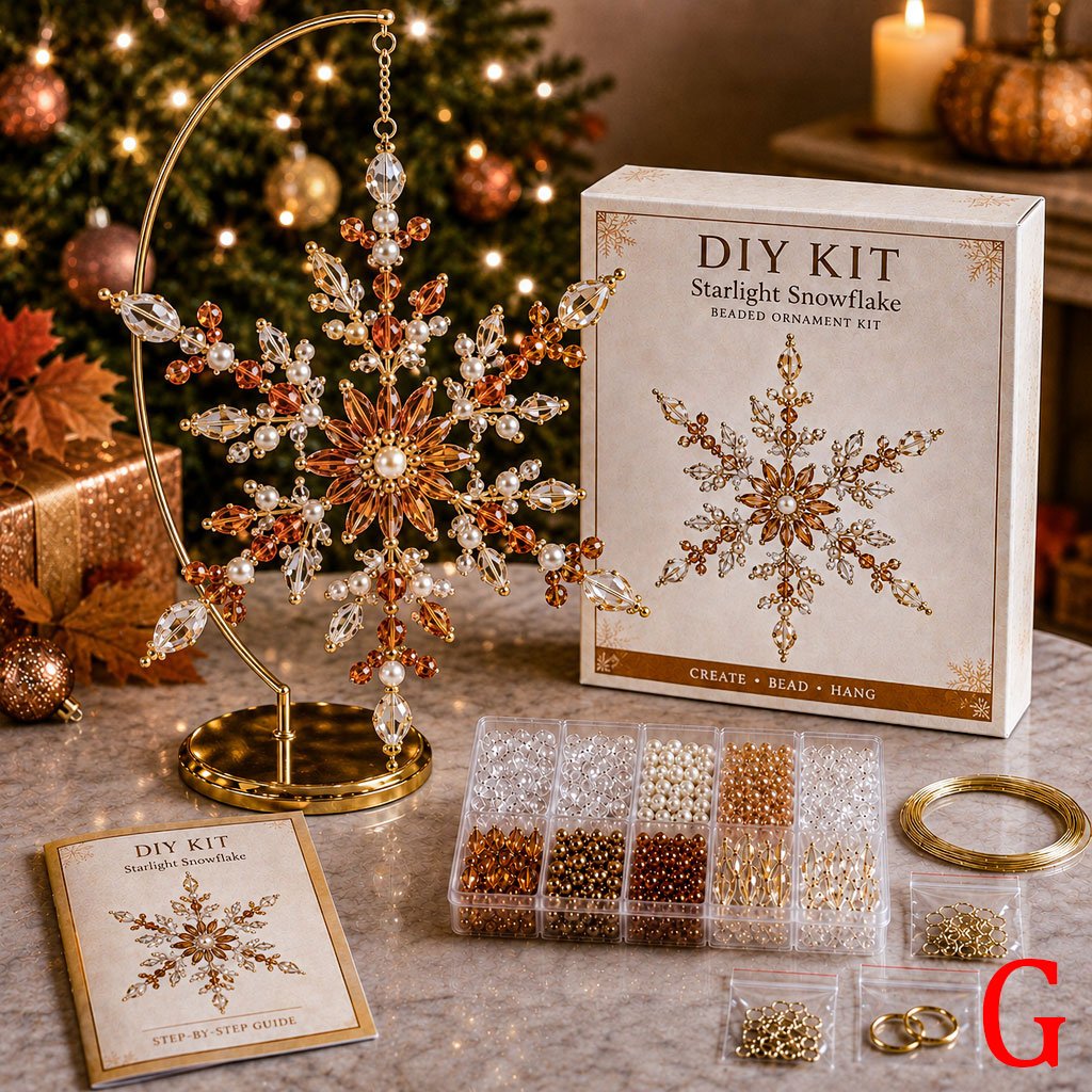 ❄️ DIY Beaded Snowflake Ornament Kits — Create Your Own Crystal Christmas Magic