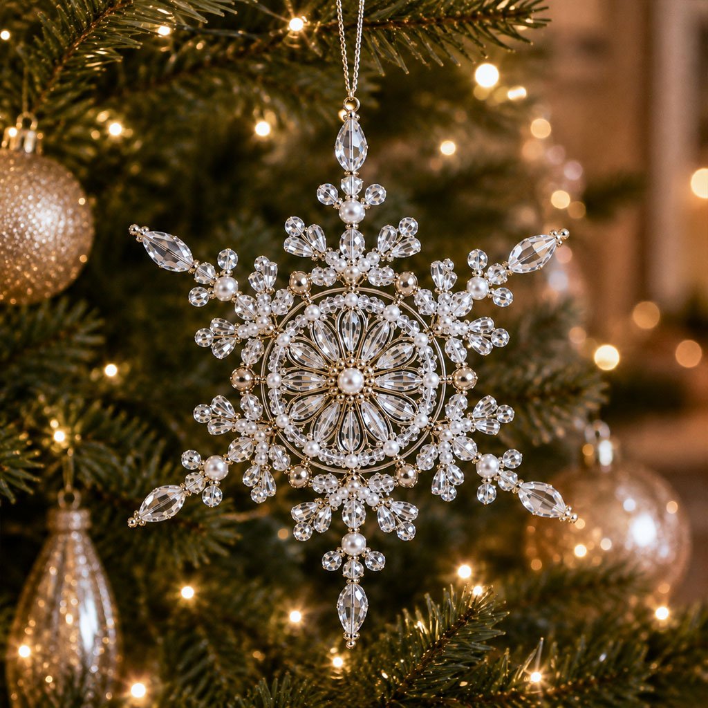 ❄️ DIY Beaded Snowflake Ornament Kits — Create Your Own Crystal Christmas Magic