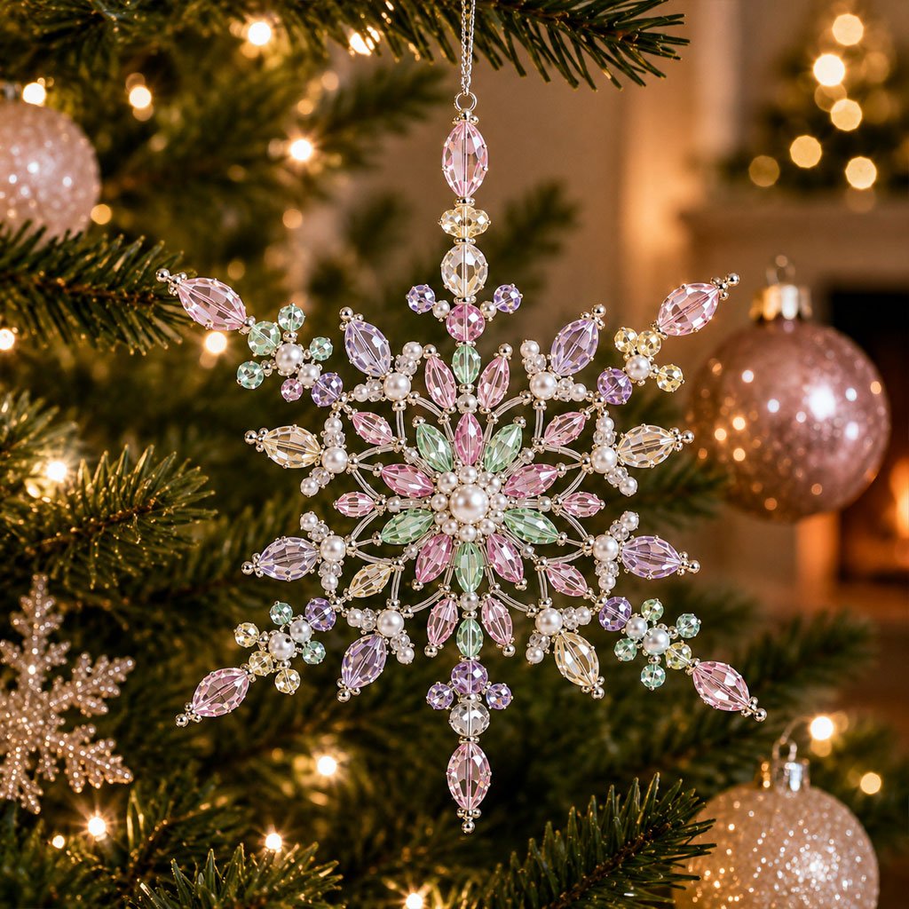 ❄️ DIY Beaded Snowflake Ornament Kits — Create Your Own Crystal Christmas Magic