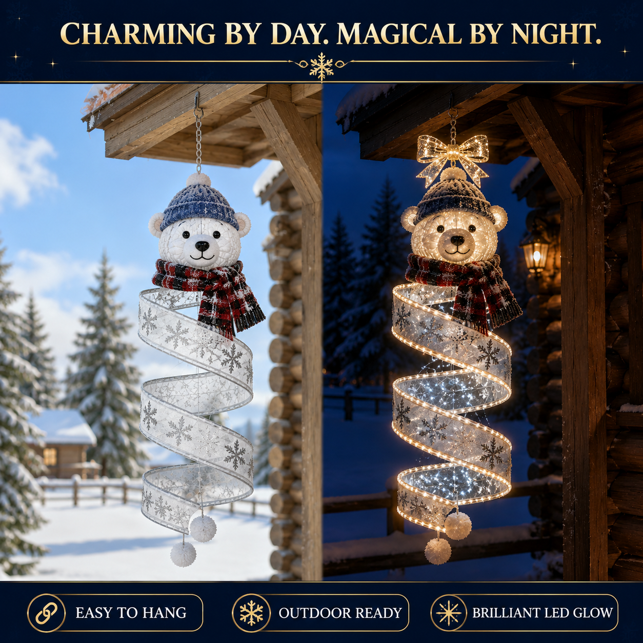 🔥Last‑day 49% OFF-🎄Christmas Magic Spiral Hanging LED Light Collection