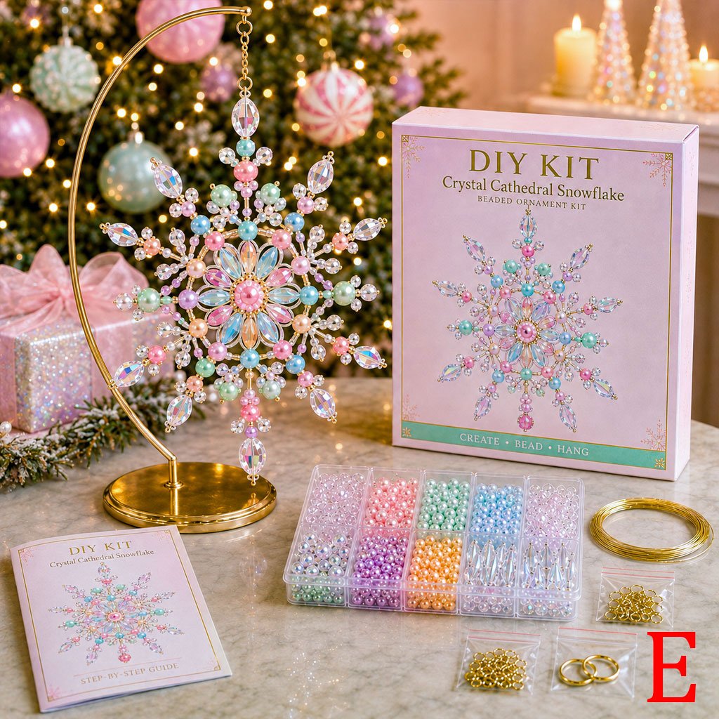 ❄️ DIY Beaded Snowflake Ornament Kits — Create Your Own Crystal Christmas Magic