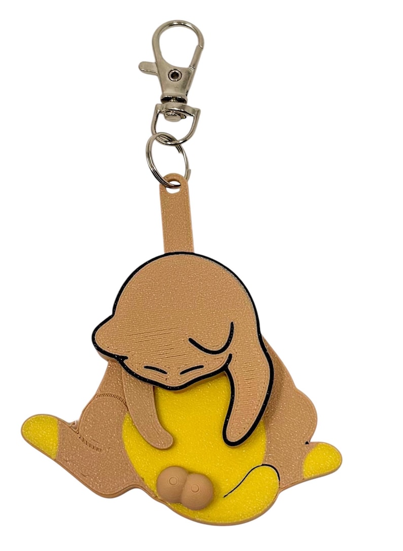 🐱 Funny Cat Keychain – 3D Printed Fidget Toy for Stress & Anxiety Relief 🐱