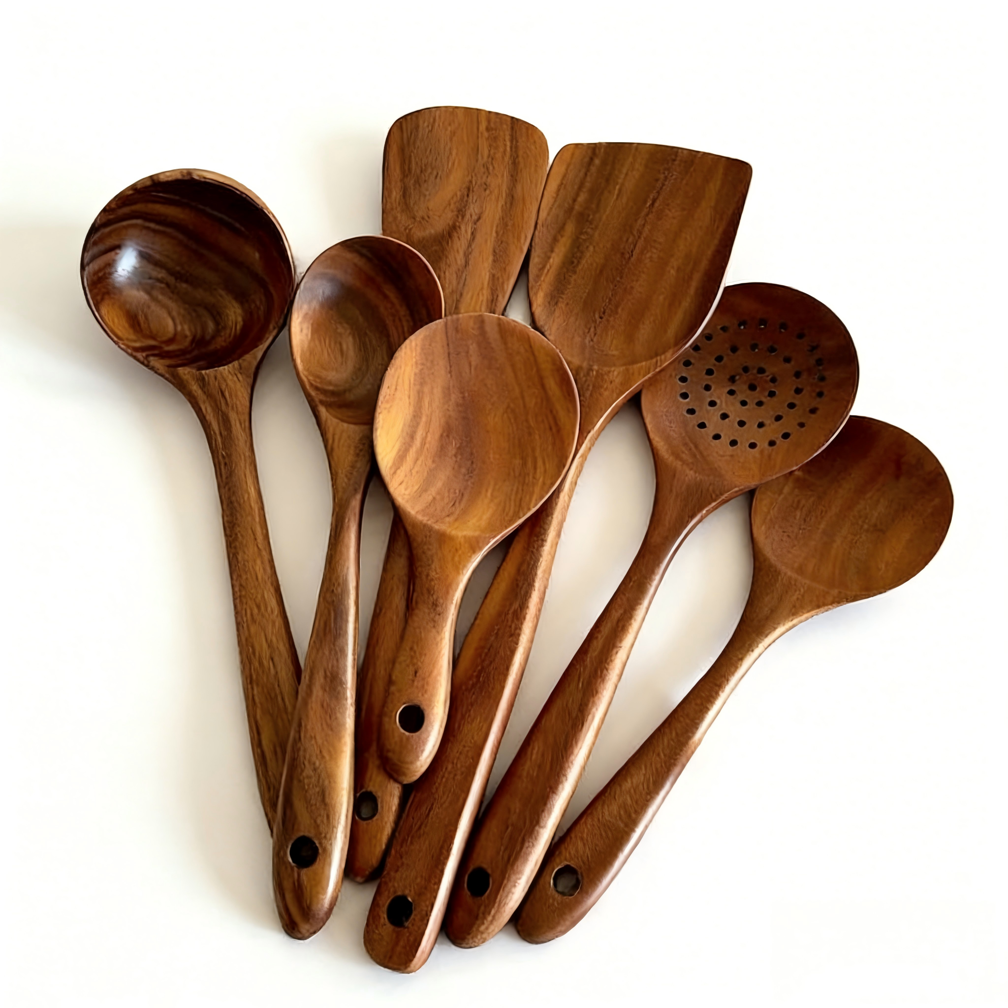 Wooden Cooking Utensils 7 Pcs Set