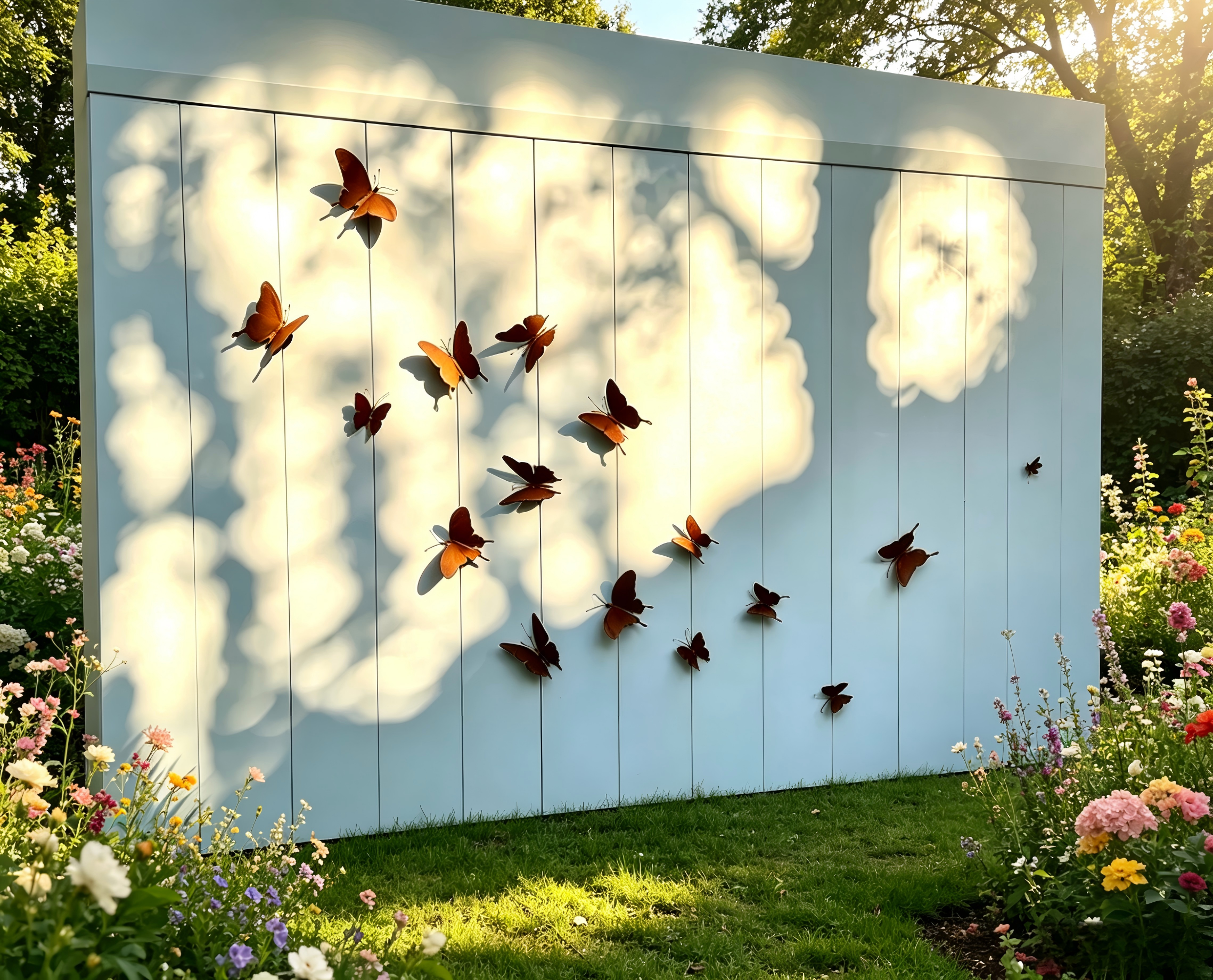 Set of 15 Rustic Butterfly Metal Wall Art – Yard Decor – Animal Garden Sculpture