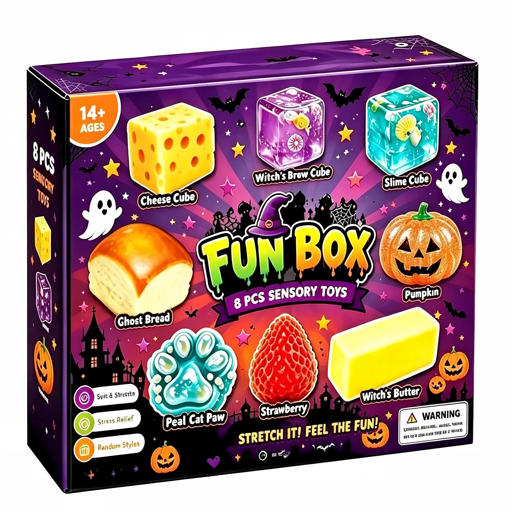 🎃 Halloween Limited‑Edition 8‑Pack Food‑Shaped Fidget Toys