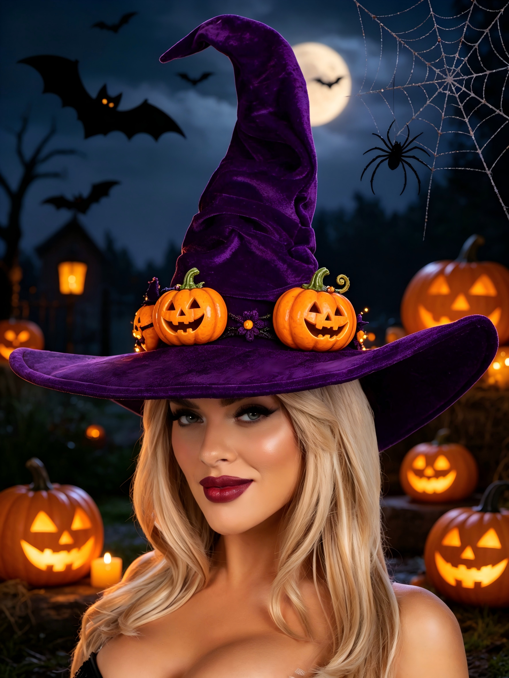 🧙‍♀️ Velvet Ruched Witch Hat -Luxe Bendable Halloween Costume Accessory