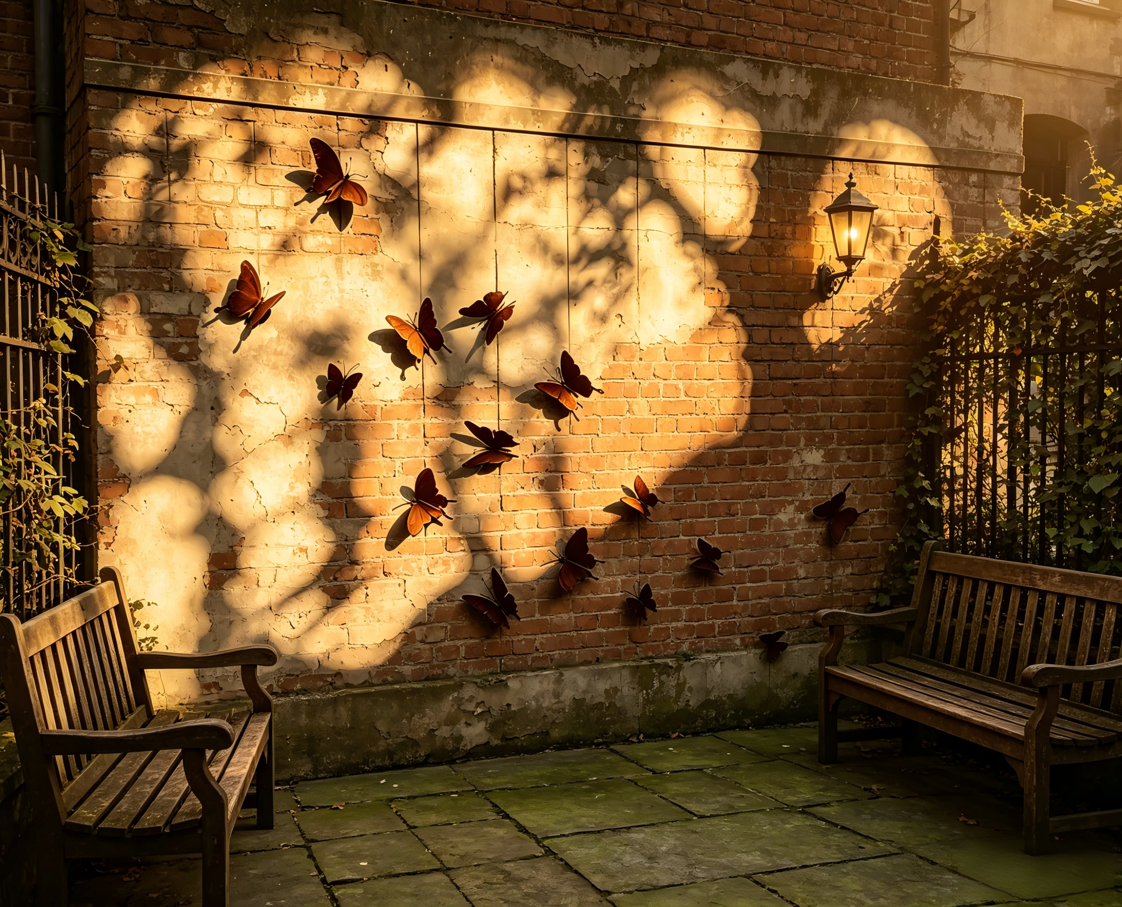 Set of 15 Rustic Butterfly Metal Wall Art – Yard Decor – Animal Garden Sculpture