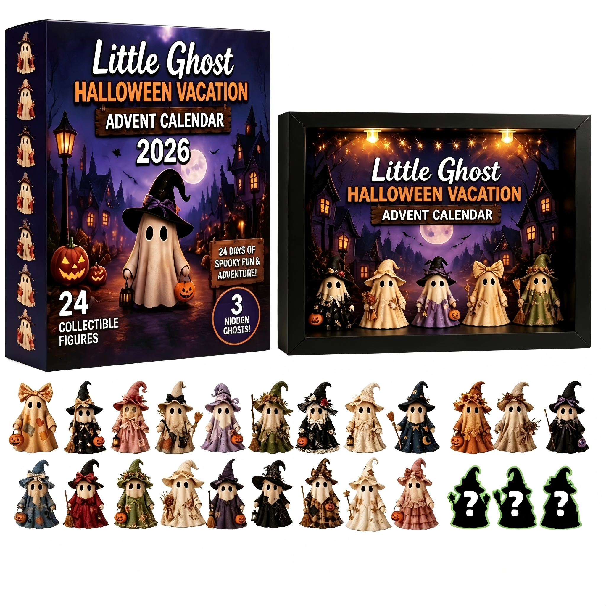 👻 2026 Little Ghost Halloween Advent Calendar Blind Box 💥 24 Days Spooky Countdown Gift Set