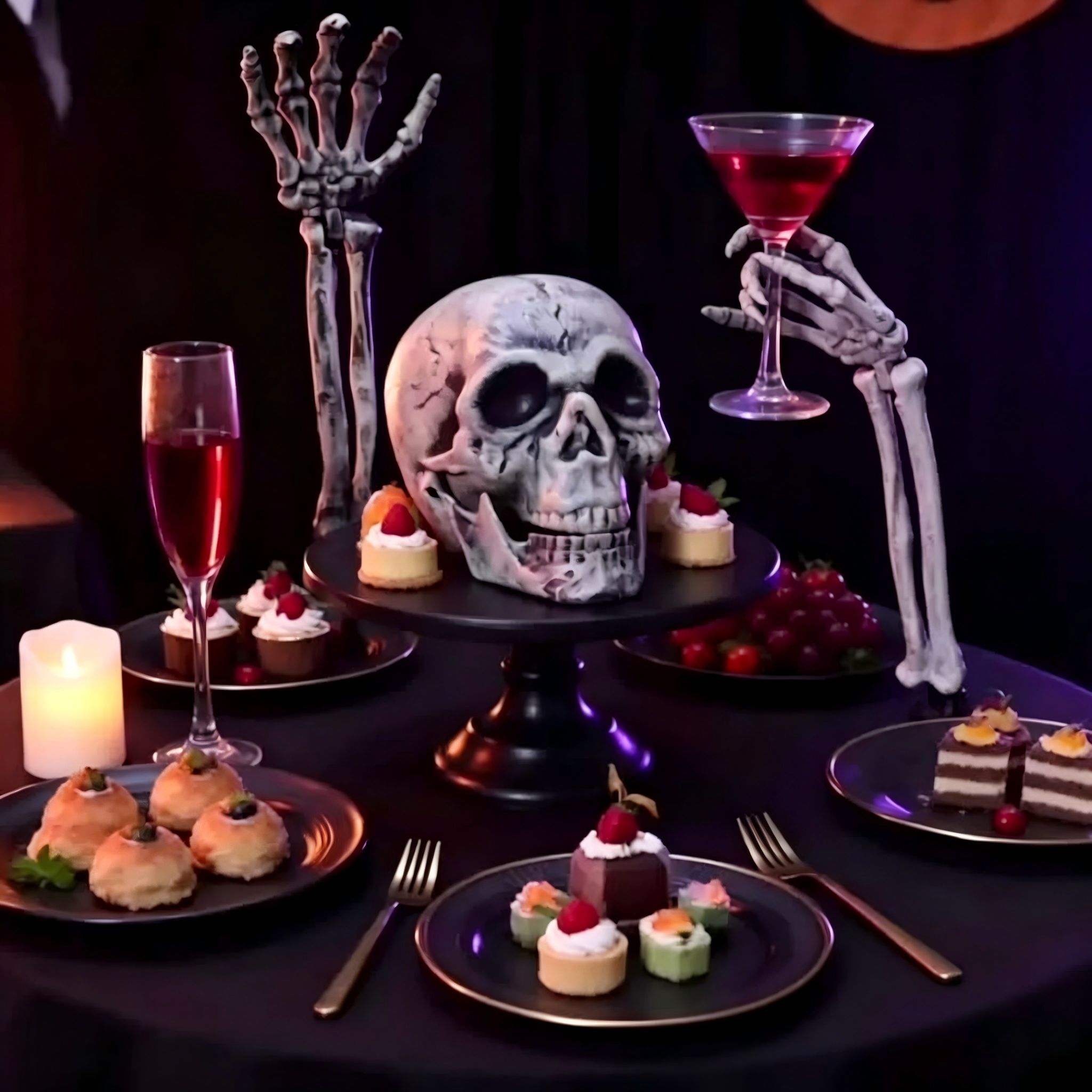 💀 Halloween Skeleton Ground Stake 3-Piece Set