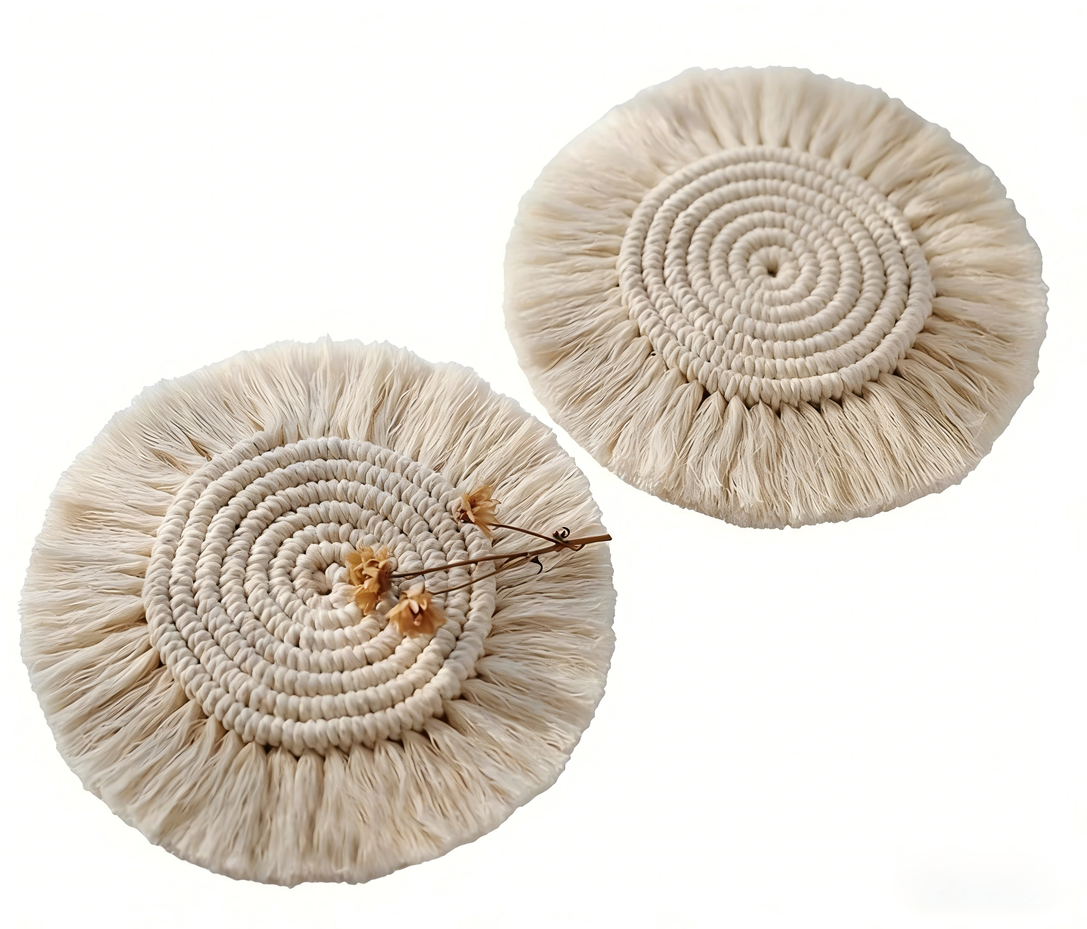 Handmade Macrame Coasters 3x Bundle