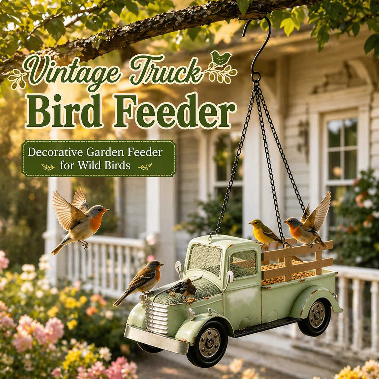 Vintage Truck Bird Feeder