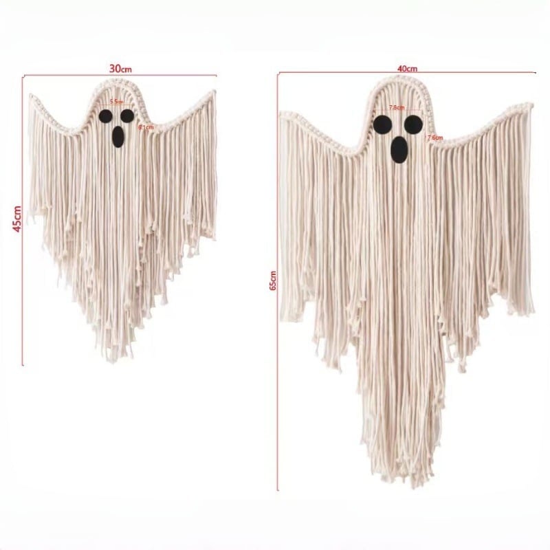 Woven Ghost Decoration 👻 Boho Halloween Hanging Decor