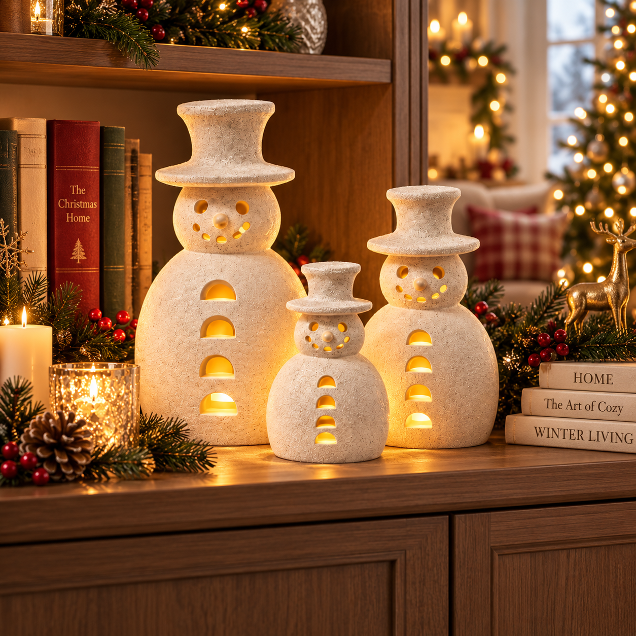 💥⛄49% OFF -Neutral Snowman Glow Decor – Beautiful by Day, Magical by Night