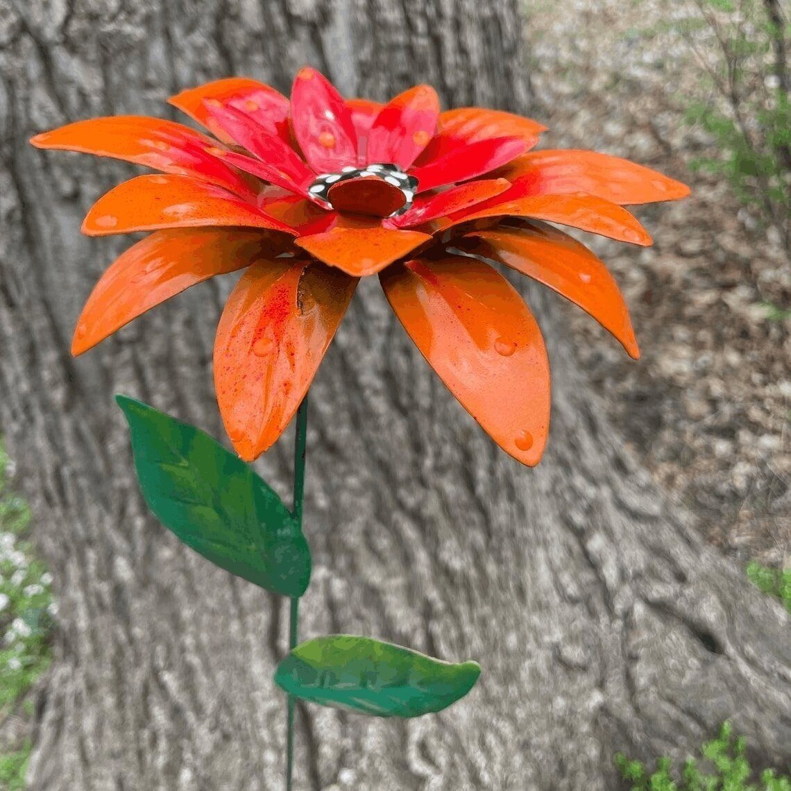 🌺Rustproof Metal Flower Garden Stakes 🌈100% Handmade Yard Art Decor