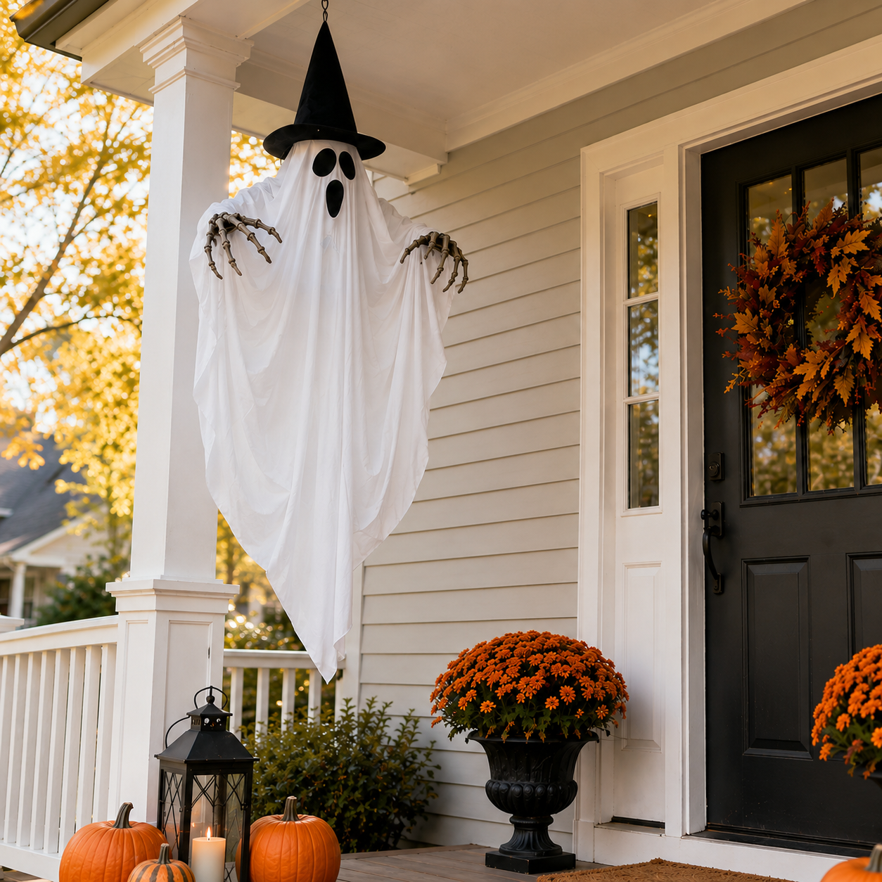 🔥Bestseller Bendable Lighted Hanging Ghost Halloween Decor 👻